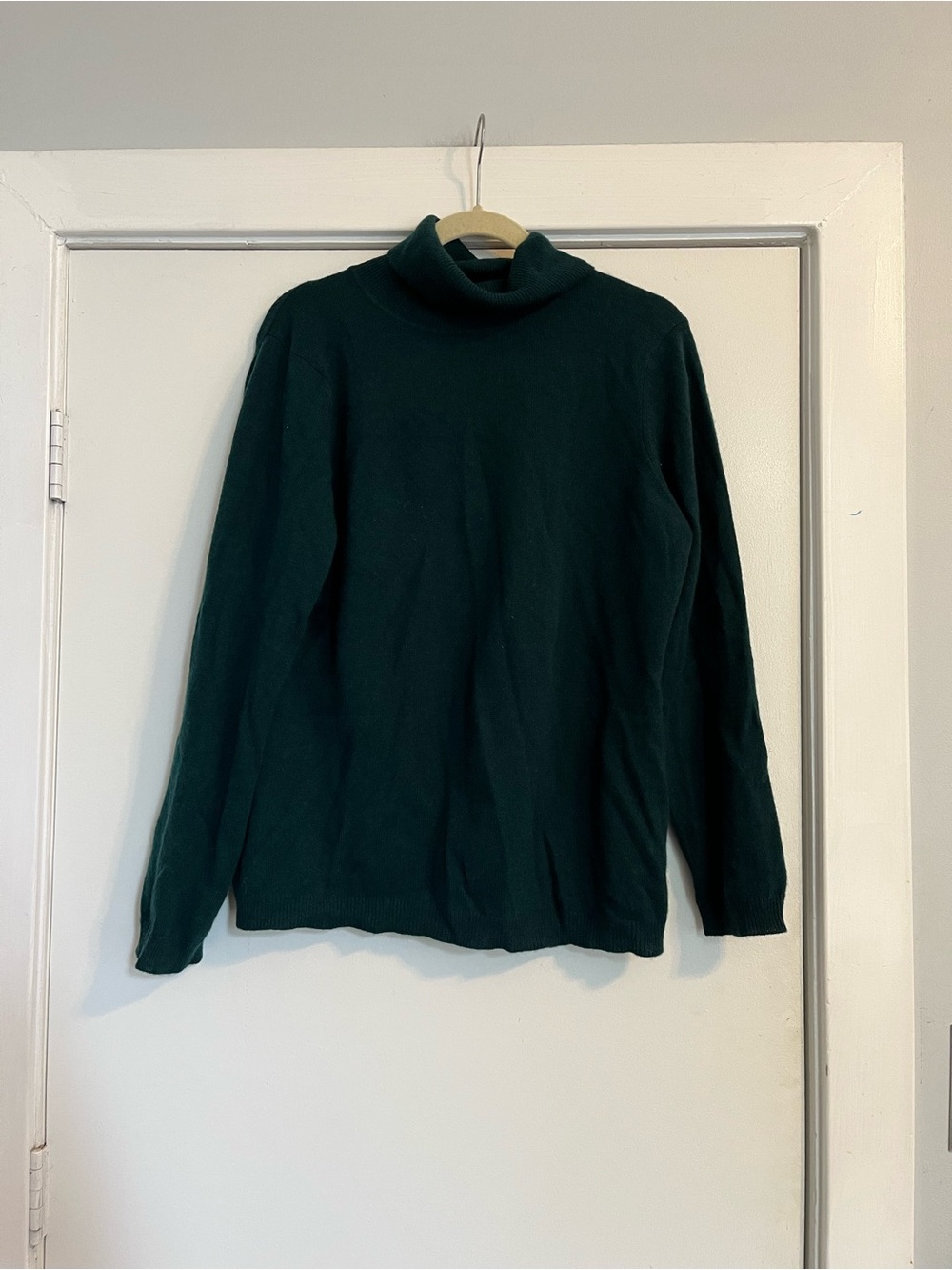 Charter Club Luxury Dark Green teal Turtleneck Sweater Cashmere XL USED